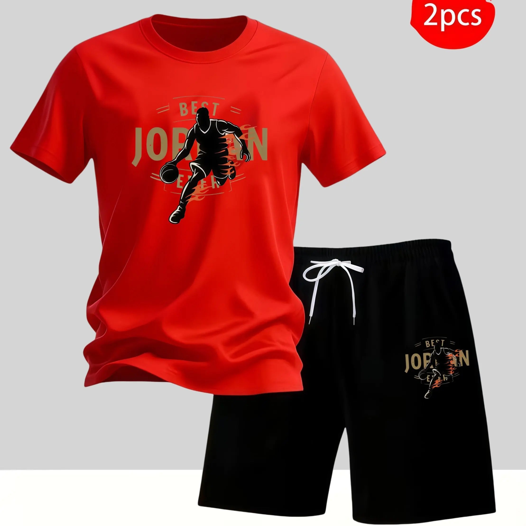 Men's Casual T-Shirt & Shorts Set
