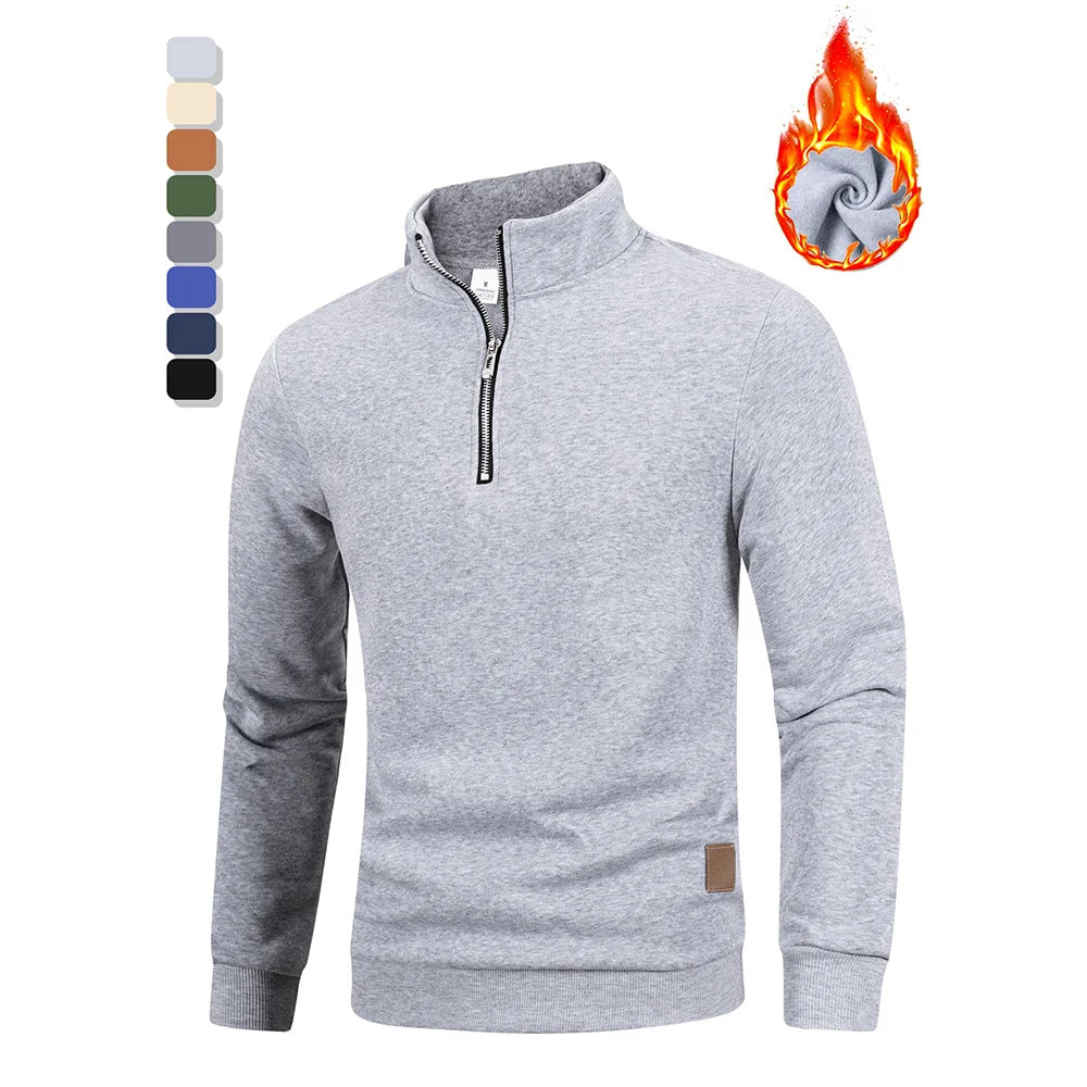 Men's Slim Fit Half-Zip Turtleneck Pullover