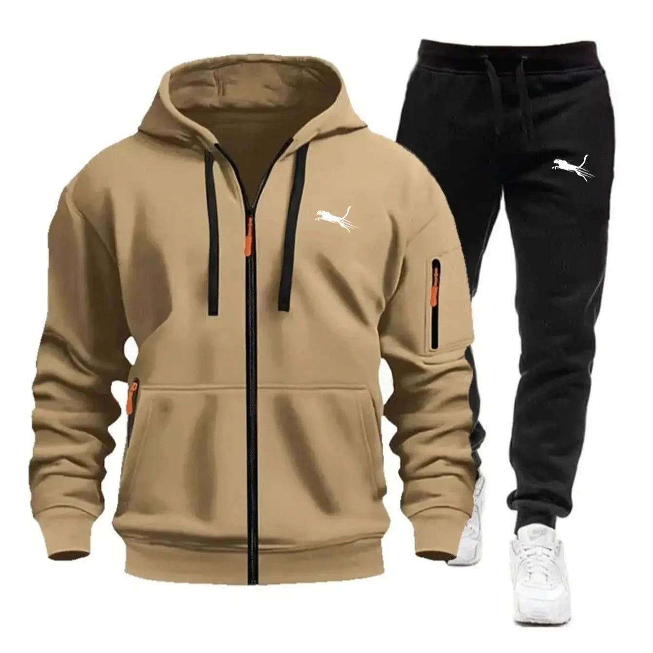 Men's Fleece Zip Tracksuit Co-ord Set