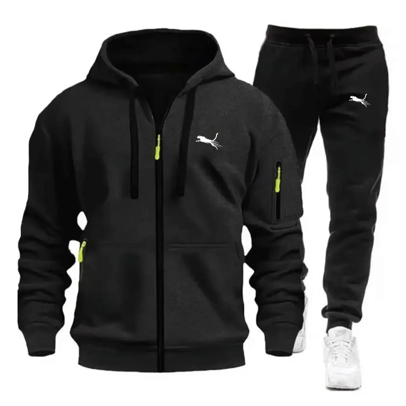 Men's Fleece Zip Tracksuit Co-ord Set