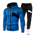 Men's Zip Hoodie & Jogger Sweatshirt Set