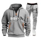 Men's Windproof Pullover Hoodie & Jogger Set