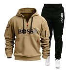 Men's Windproof Pullover Hoodie & Jogger Set