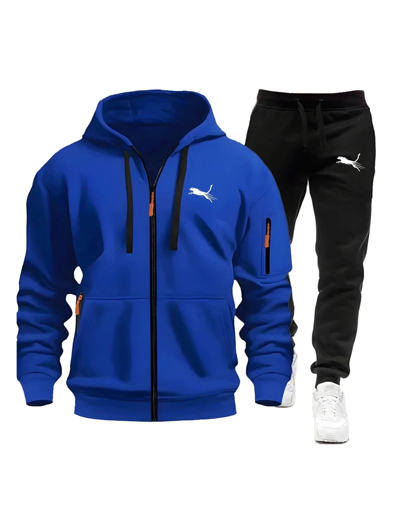 Men's Fleece Zip Tracksuit Co-ord Set