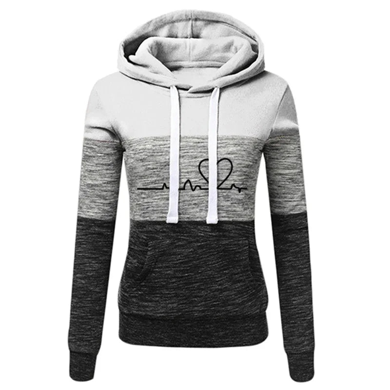 Women's Colour Block Hoodie Tracksuit