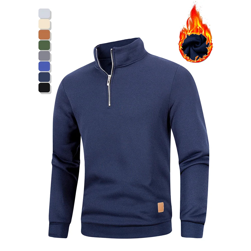Men's Slim Fit Half-Zip Turtleneck Pullover