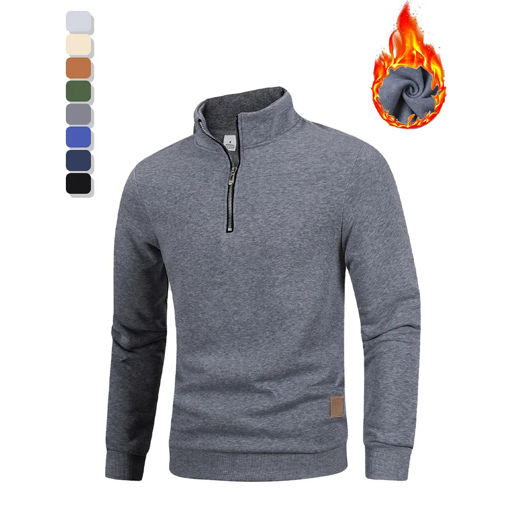 Men's Slim Fit Half-Zip Turtleneck Pullover
