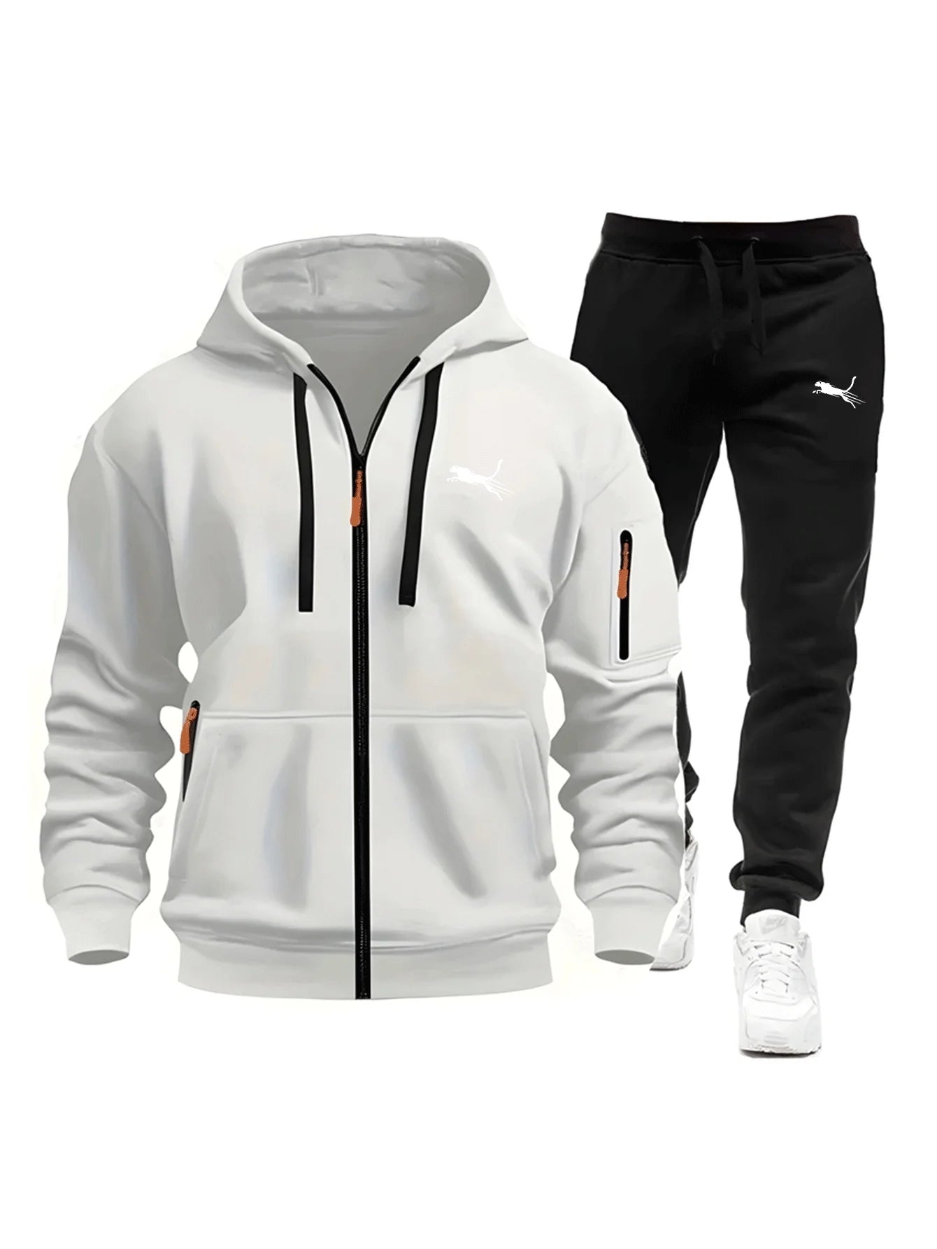 Men's Fleece Zip Tracksuit Co-ord Set