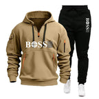 Men's Windproof Pullover Hoodie & Jogger Set