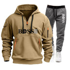 Men's Windproof Pullover Hoodie & Jogger Set