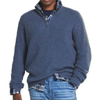 Men's Half-Zip V-Neck Casual Pullover