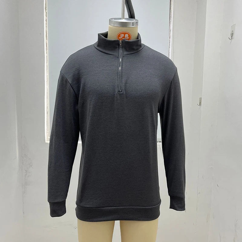 Men's Half-Zip Mock Neck Knit Sweater