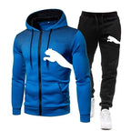 Men's Zip Hoodie & Jogger Sweatshirt Set