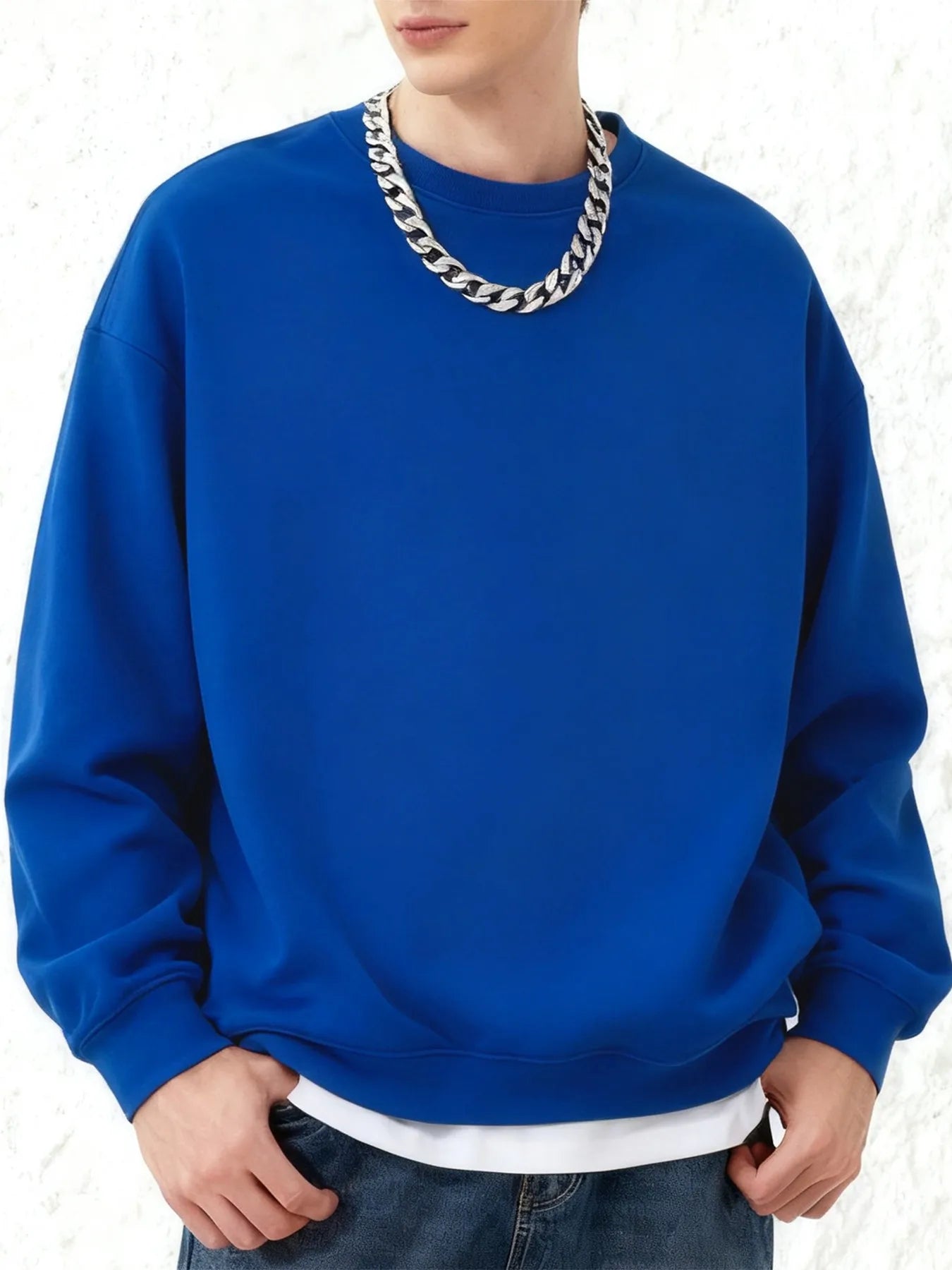 Men's Oversized Street Pullover Sweatshirt