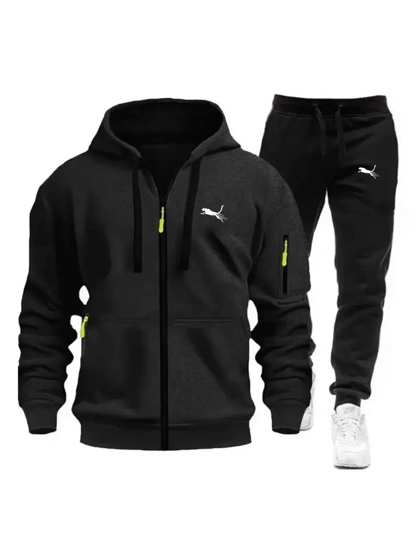 Men's Fleece Zip Tracksuit Co-ord Set