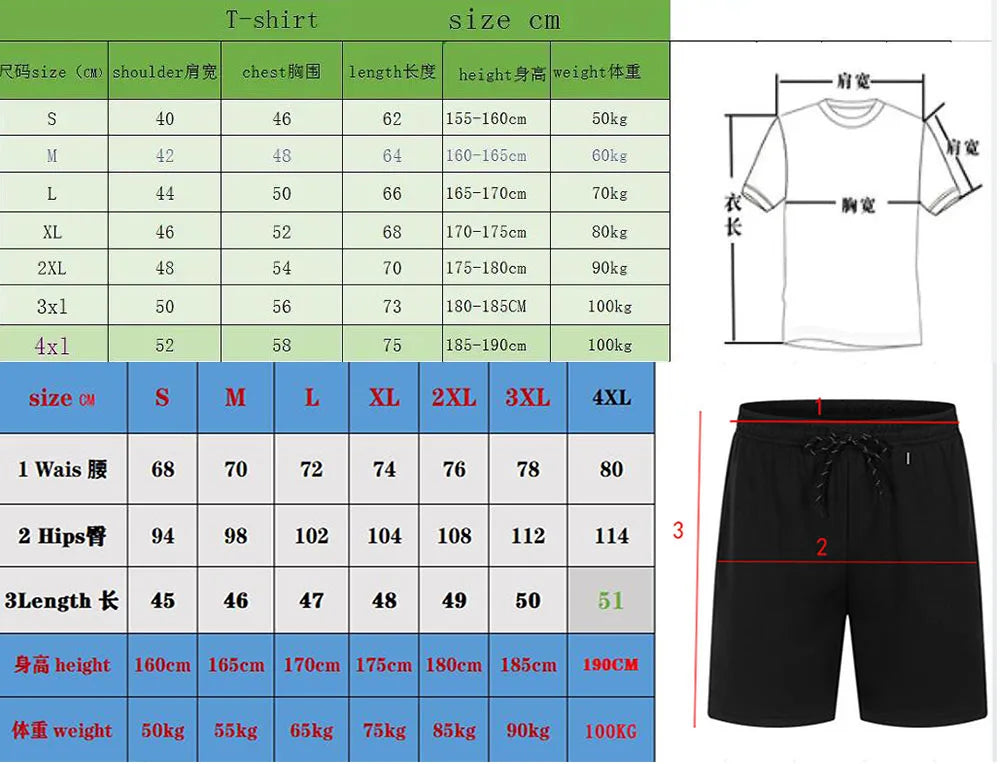Men's Casual T-Shirt & Shorts Set