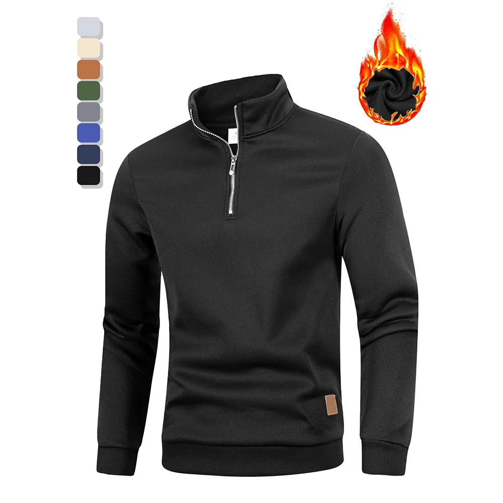 Men's Slim Fit Half-Zip Turtleneck Pullover