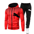 Men's Zip Hoodie & Jogger Sweatshirt Set