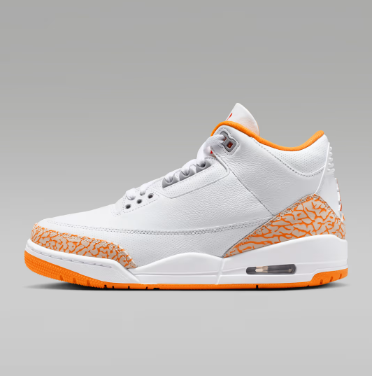 Air Jordan 3 Retro White Orange Peel Womens – lateral side profile