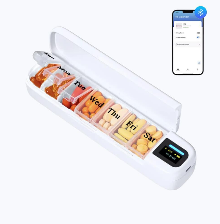 Smart medication dispenser in home kitchen setting
