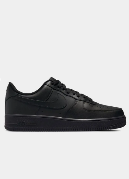 Nike Air Force 1 '07 Black Sneaker – second lateral side profile view