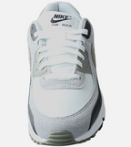 Nike Air Max 90 PF Grey White – rear heel view showing NIKE AIR embossed tab