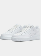 Nike Air Force 1 '07 Triple White – pair three-quarter front view