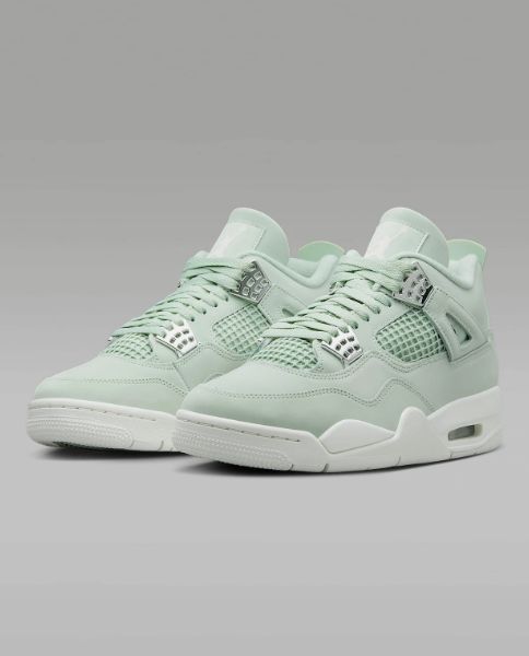Air Jordan 4 Retro Abundance Seafoam – lateral side profile view
