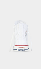Converse Chuck Taylor All Star White High Top – rear heel view showing CONVERSE ALL STAR midsole branding
