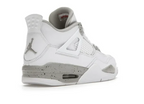 Air Jordan 4 Retro White Oreo – rear heel pair view showing silver Jumpman branding